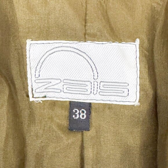 VINTAGE ZAIS LEATHER / SUEDE BLUE AND GREEN BLAZER THICK MATERIAL - Picture 5 of 6